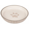 GAMELLE POUR LA NOURRITURE ET L'EAU MYLO ROND BEIGE & BLANC