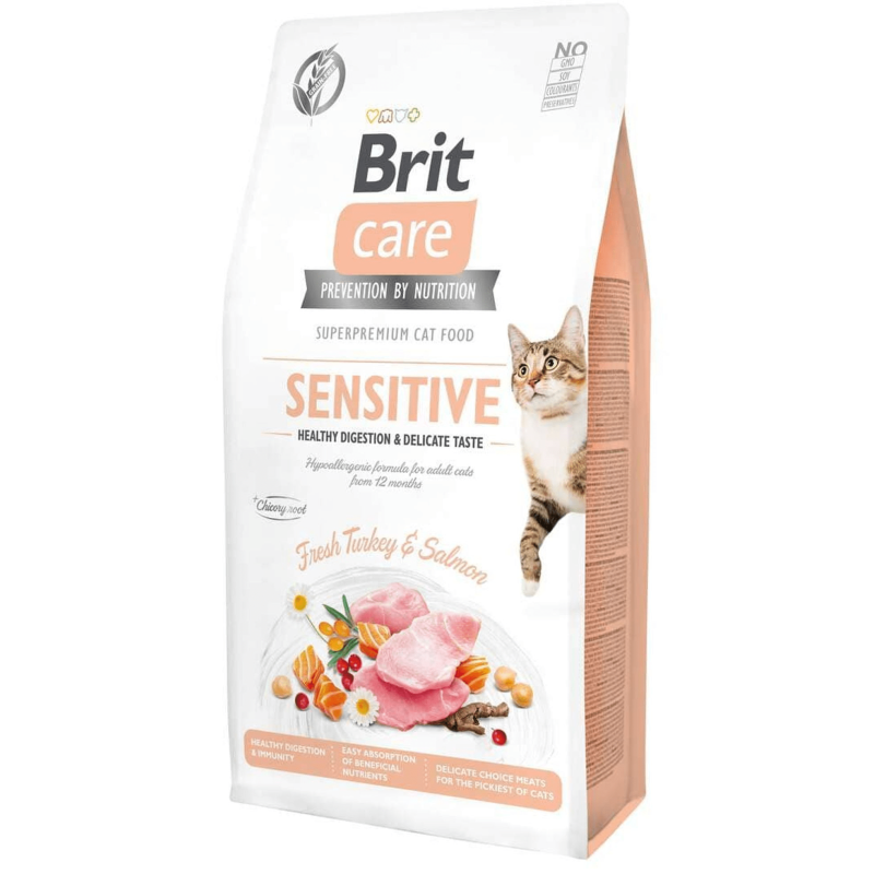 CROQUETTES BRIT CARE SENSITIVE HEALTHY DIGESTION & DELICATE TASTE - POUR CHAT - 2KG
