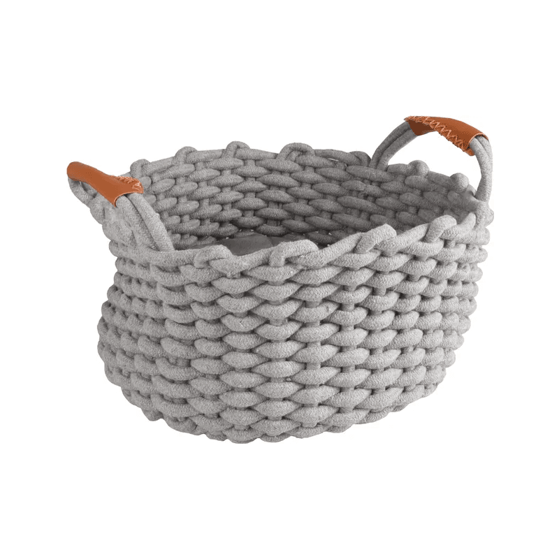 PANIER ENYA ROND GRIS & GRIS CLAIR POUR CHAT OU PETIT CHIEN - FLAMINGO