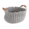 PANIER ENYA ROND GRIS & GRIS CLAIR POUR CHAT OU PETIT CHIEN - FLAMINGO