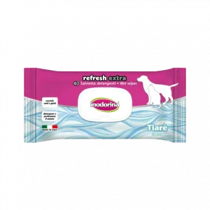 LINGETTES REFRESH FLEUR DE TIARE POUR CHIEN ET CHAT - INODORINA