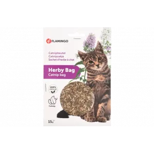 SACHET HERBE A CHAT A BASE DE CATNIP - FLAMINGO