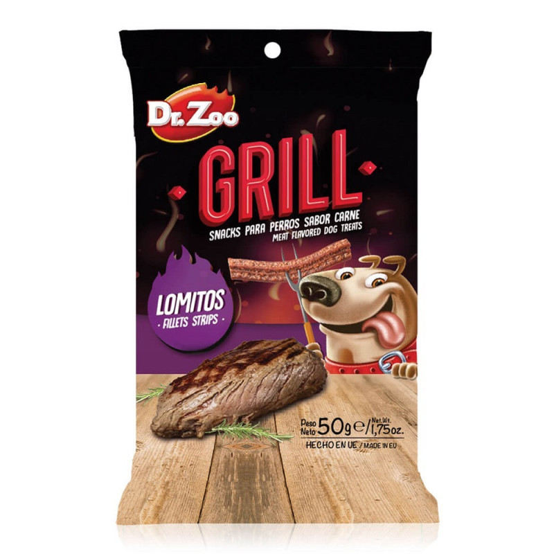 FRIANDISE POUR CHIEN GRILL FILLET STRIPS 50G - DR. ZOO