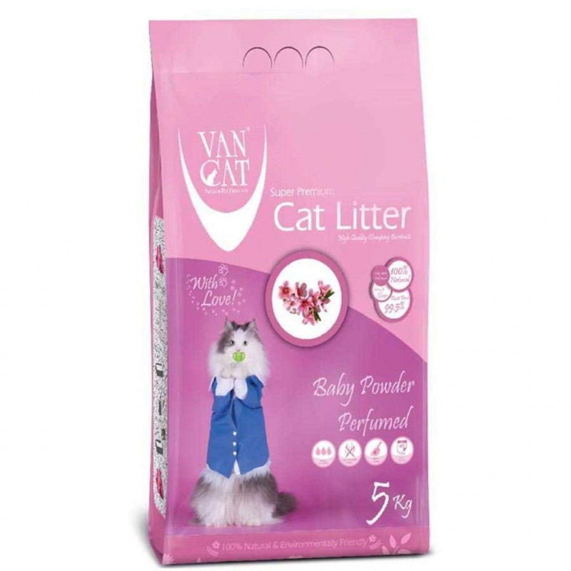 LITIERE VAN CAT BABY POWDER POUR CHATON - 5KG