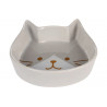 GAMELLE EN CERAMIQUE POUR CHAT GAMELLE POUR LA NOURRITURE ET L'EAU KAPO GRIS CLAIR - FLAMINGO