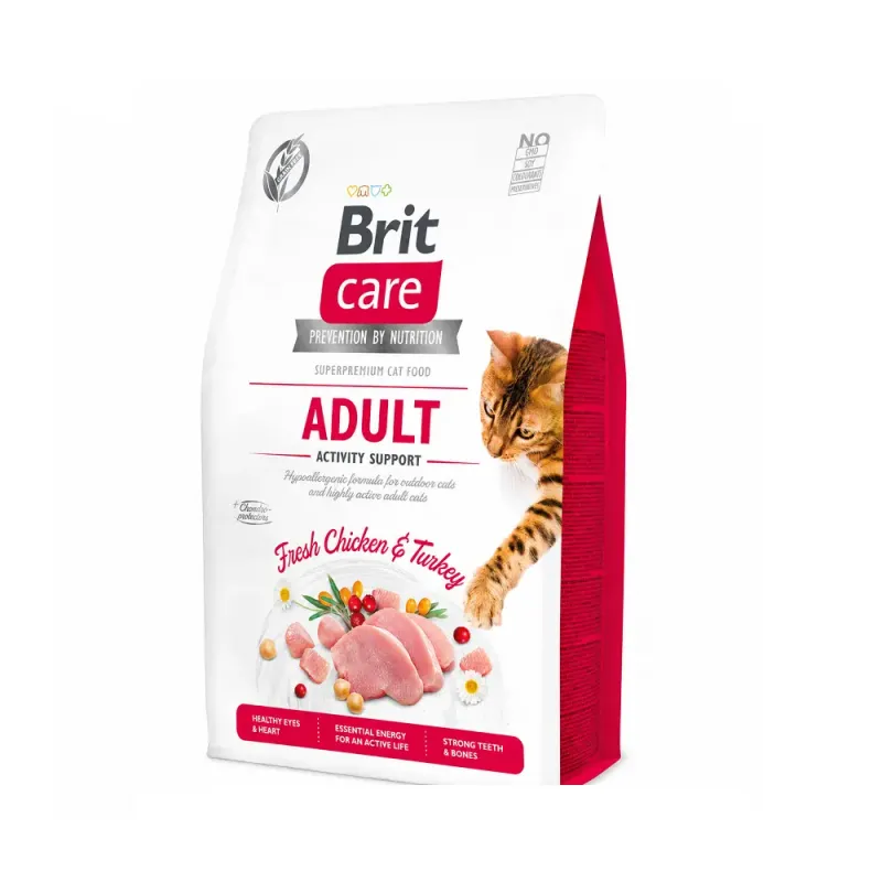 CROQUETTES BRIT CARE SANS CEREALES ADULT ACTIVITY SUPPORT - CHAT - 2KG