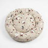 COUSSIN DONUT XL EN LIN NOEL - CHIEN OU CHAT