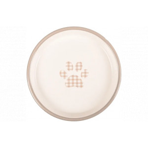 GAMELLE POUR LA NOURRITURE ET L'EAU MYLO ROND BEIGE & BLANC