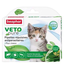 PIPETTES RÉPULSIVES ANTIPARASITAIRES POUR CHATON