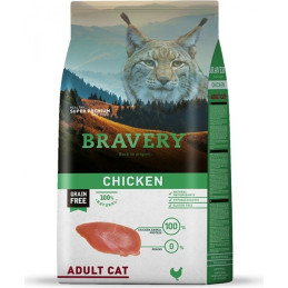 Croquettes Bravery Au Poulet Pour Chat Adulte Sans Cereales 7kg