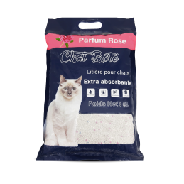 LITIERE ABSORBANTE - ROSE - CHAT BOTE - 5 L