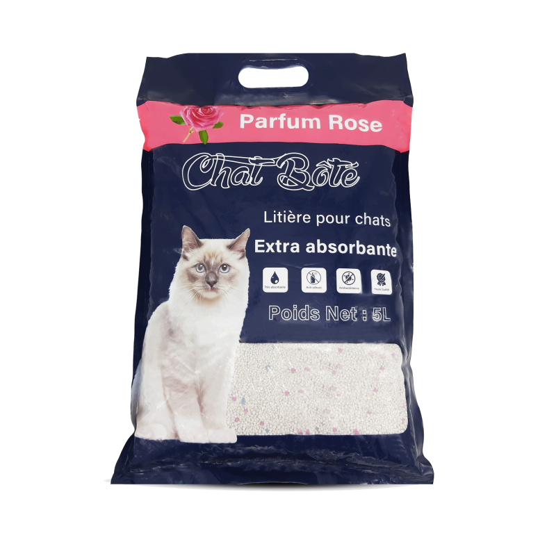 LITIERE ABSORBANTE - ROSE - CHAT BOTE - 5 L