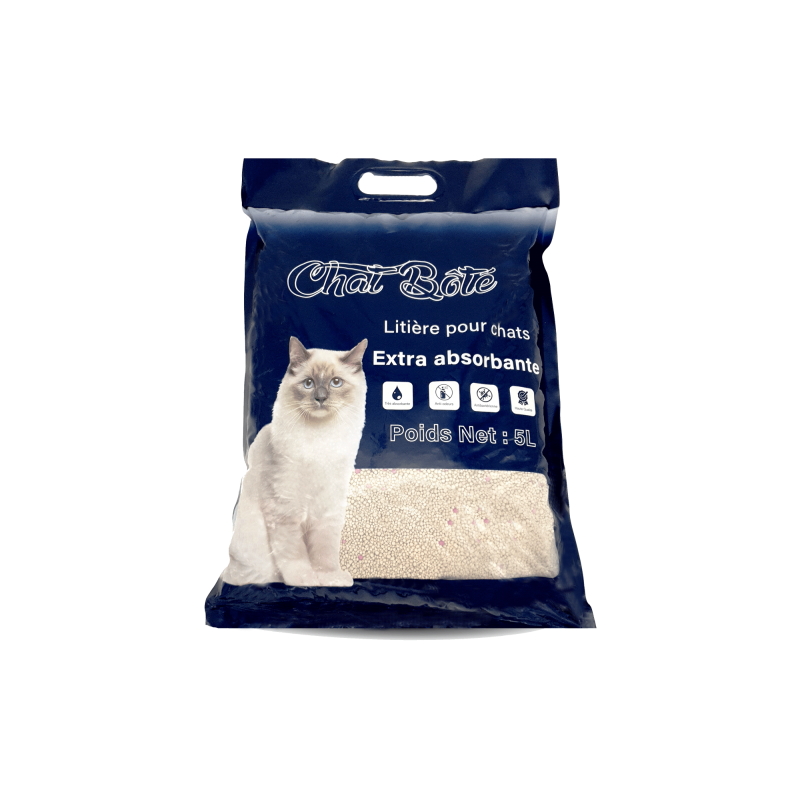 LITIERE ABSORBANTE - SANS PARFUM - CHAT BOTE - 5L