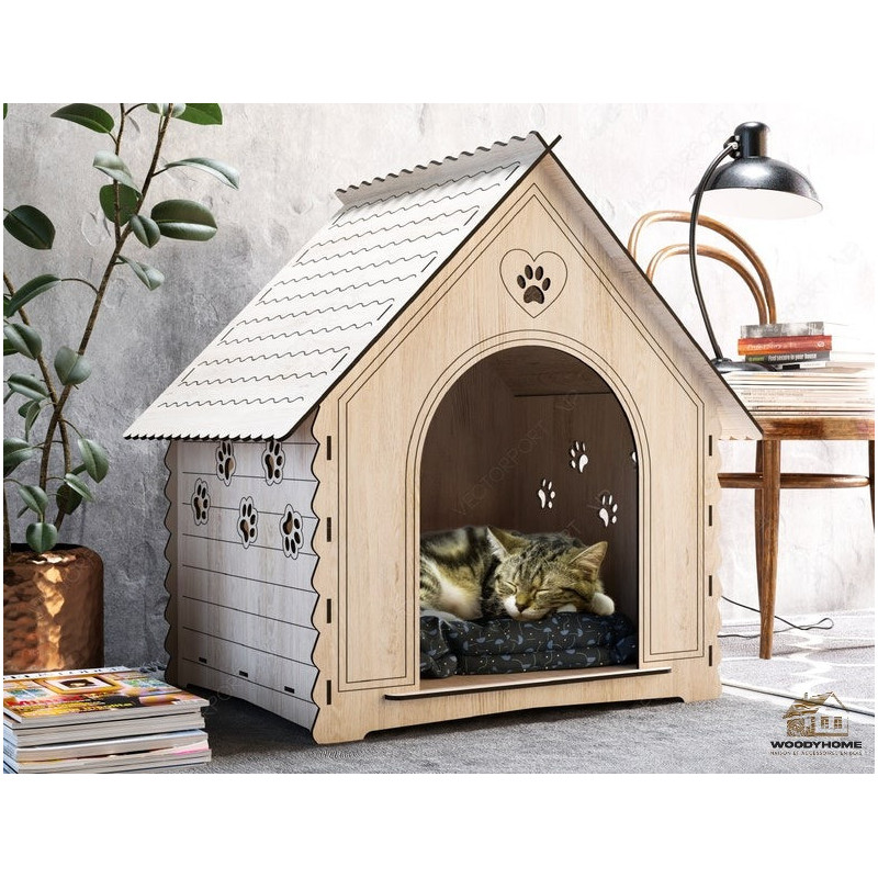 MAISON POUR CHAT - EN BOIS MAISON POUR CHAT - EN BOIS