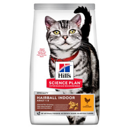 CROQUETTES HILL'S SCIENCE PLAN HAIRBALL INDOOR SAVEUR POULET - POUR CHAT ADULTE - 3KG