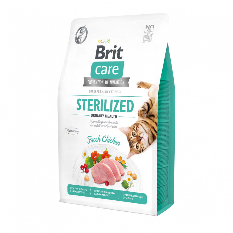 CROQUETTES BRIT CARE SANS CEREALES STERILIZED URINARY HEALTH - 2KG