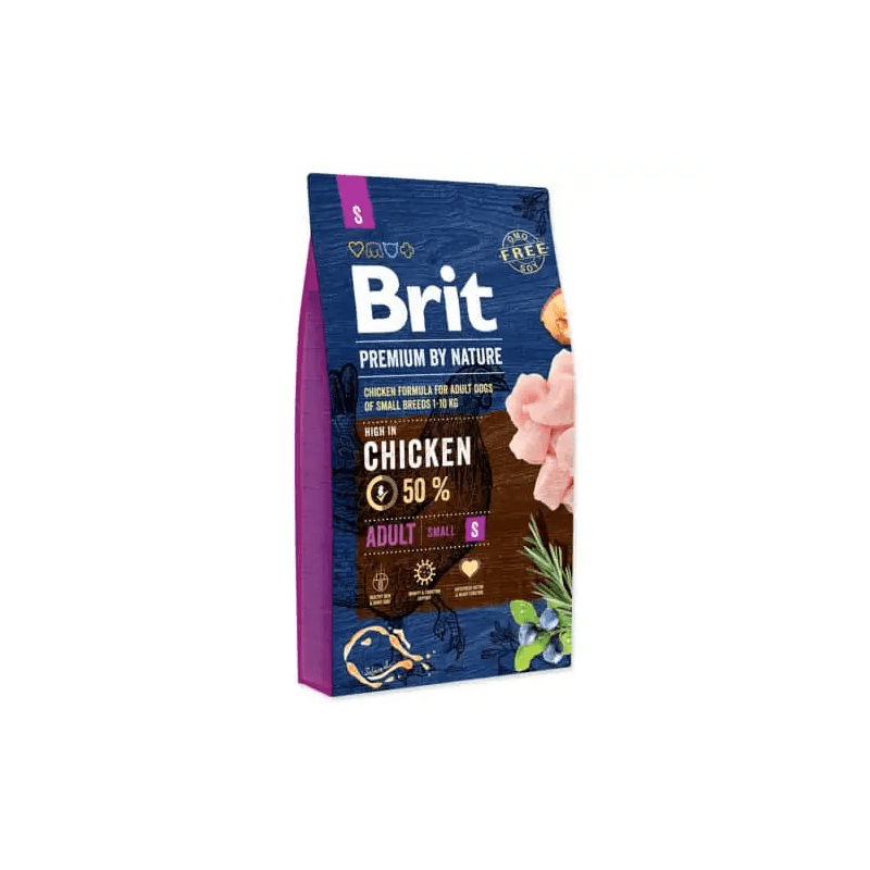 CROQUETTES BRIT PREMIUM BY NATURE ADULT S -  POUR CHIEN ADULTE DE PETITE TAILLE – 3KG