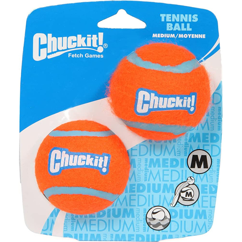 BALLE TENNIS POUR CHIEN - CHUCKIT! - PACK DE 2