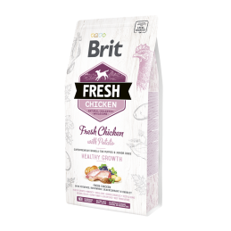 CROQUETTES BRIT FRESH AU POULET FRAIS AVEC POMME DE TERRE HEALTHY GROWTH - POUR CHIOT – 2,5KG