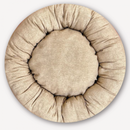 COUSSIN DONUT XXXL EN LIN GOLDEN DOUGHNUT - CHIEN DE GRANDE TAILLE