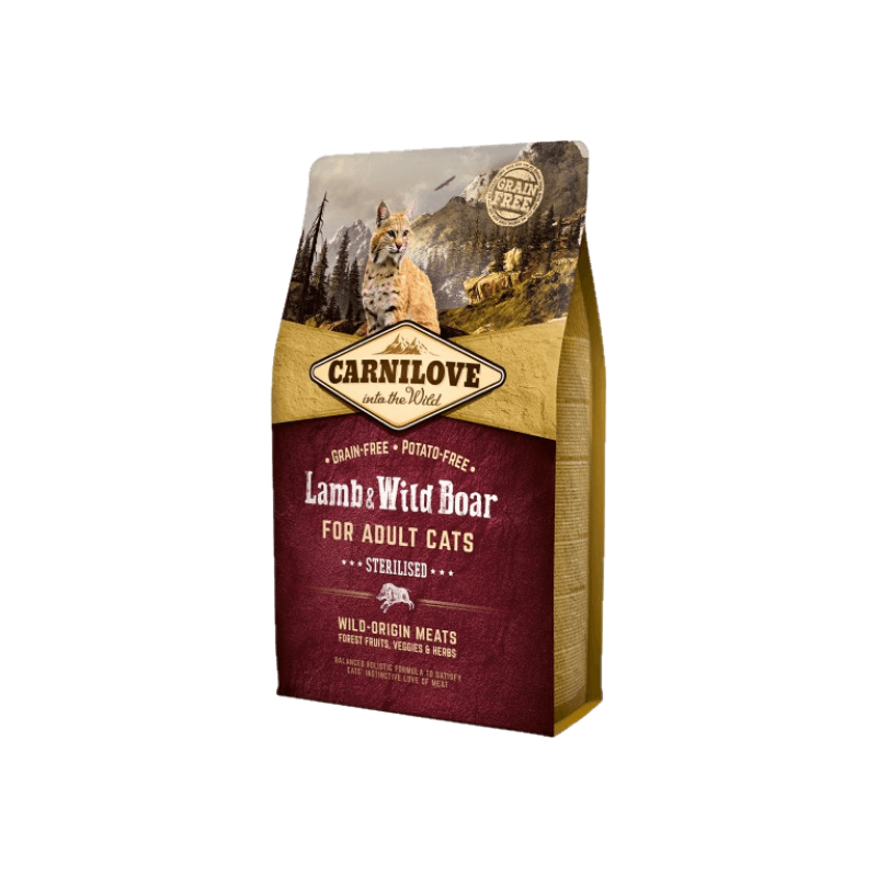 CROQUETTES CARNILOVE LAMB & WILD BOAR - CHAT STÉRILISÉ - 2KG CROQUETTES CARNILOVE LAMB & WILD BOAR - CHAT STÉRILISÉ - 2KG