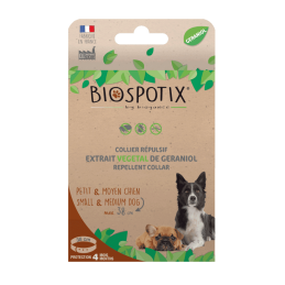 COLLIER RÉPULSIF ANTIPARASITAIRE BIOSPOTIX - CHIEN MOYEN ET PETIT - BIOGANCE