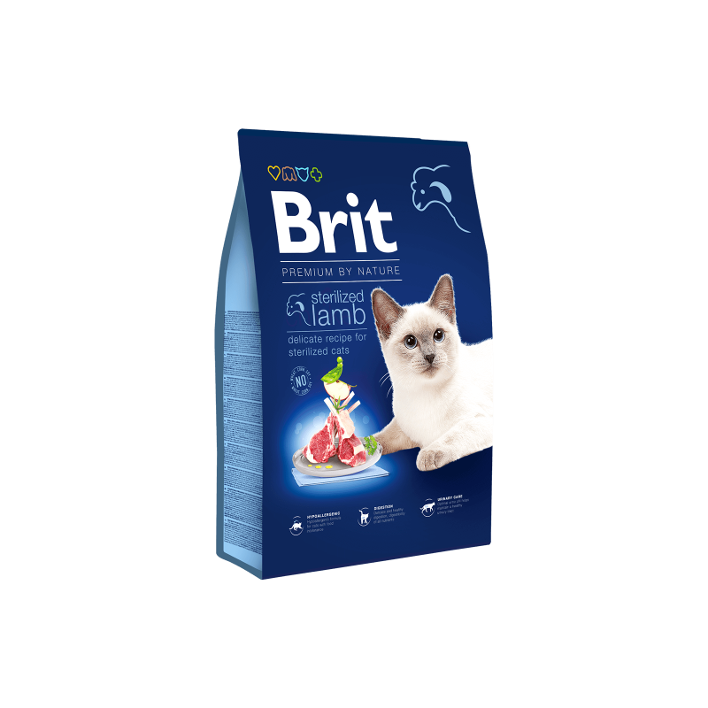 CROQUETTES BRIT PREMIUM AU AGNEAU- POUR CHAT STERILISE - 1,5KG CROQUETTES BRIT PREMIUM AU AGNEAU- POUR CHAT STERILISE - 1,5KG