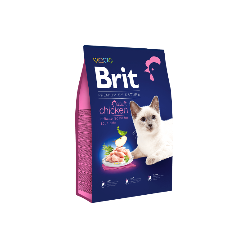 CROQUETTES BRIT PREMIUM ADULTE AU POULET - POUR CHAT - 1,5KG CROQUETTES BRIT PREMIUM ADULTE AU POULET - POUR CHAT - 1,5KG