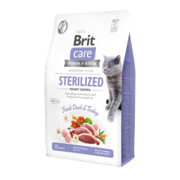 CROQUETTES BRIT CARE SANS CEREALES STERILIZED WEIGHT CONTROL - CHAT - 2KG