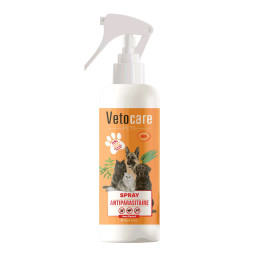 SPRAY ANTI-PARASITAIRE POUR CHAT ET CHIEN - VETOCARE - 200ml